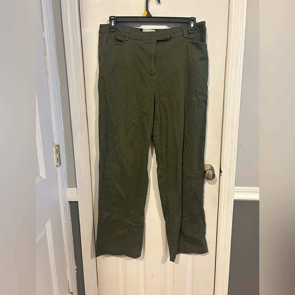 Sag Harbor Olive Utility Straight Pants